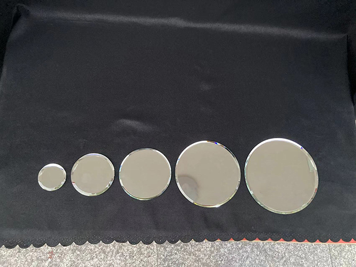 oval shaped and round shaped glass mirrors exported to France