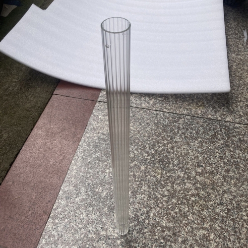fluted hollow glass rods lamp parts