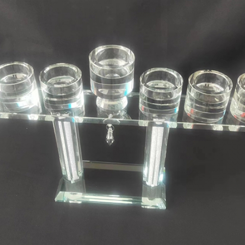 9 arms glass candle holder centerpieces for different events table decoration