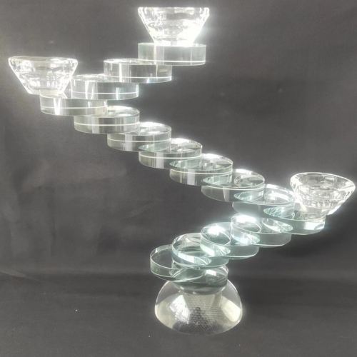 unique design 3 arms crystal candlestick centerpieces