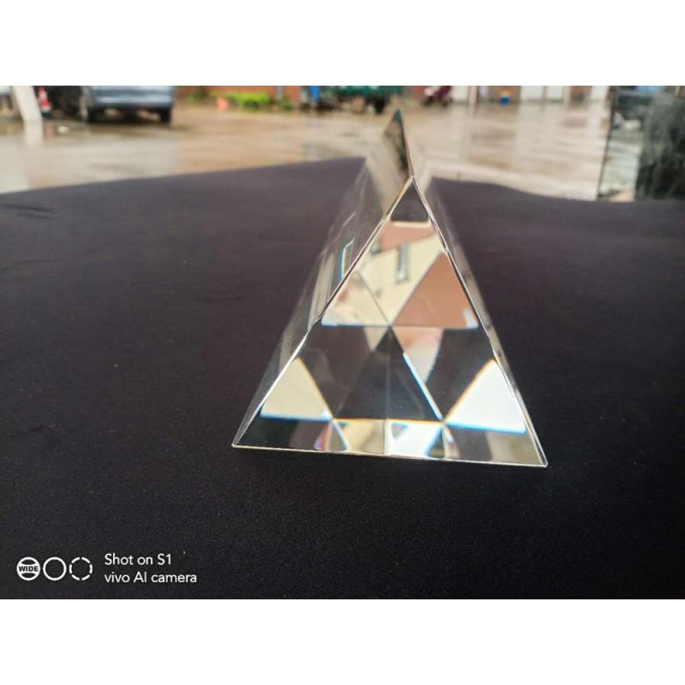 decorative large size triangular crystal prism