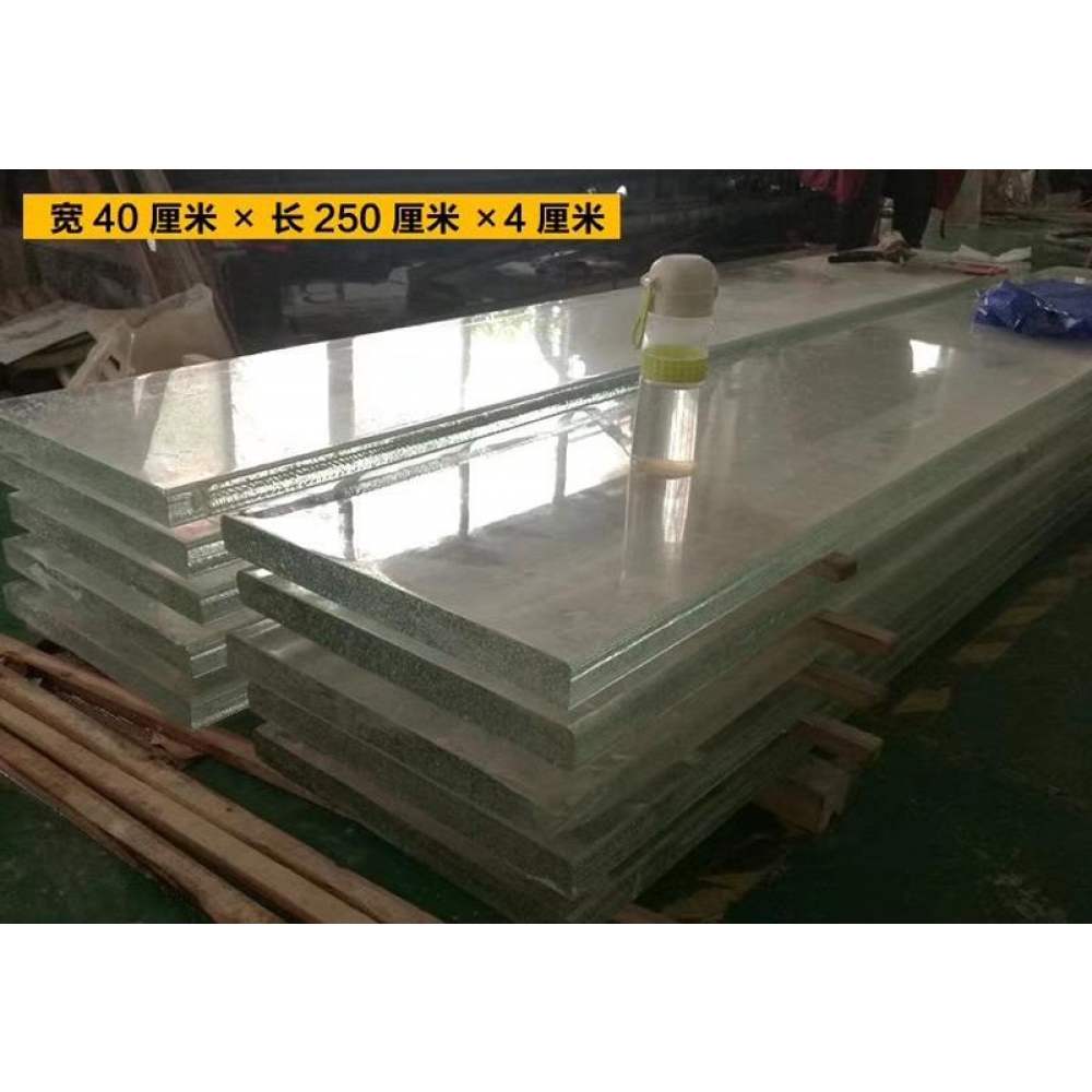 decorative thick cast glass slabs for kitchen bathroom countertop