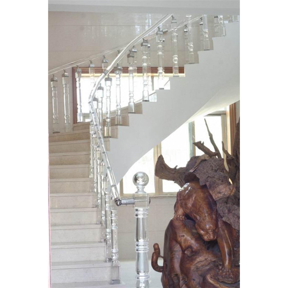 modern design deluxe crystal stair post for home decoration
