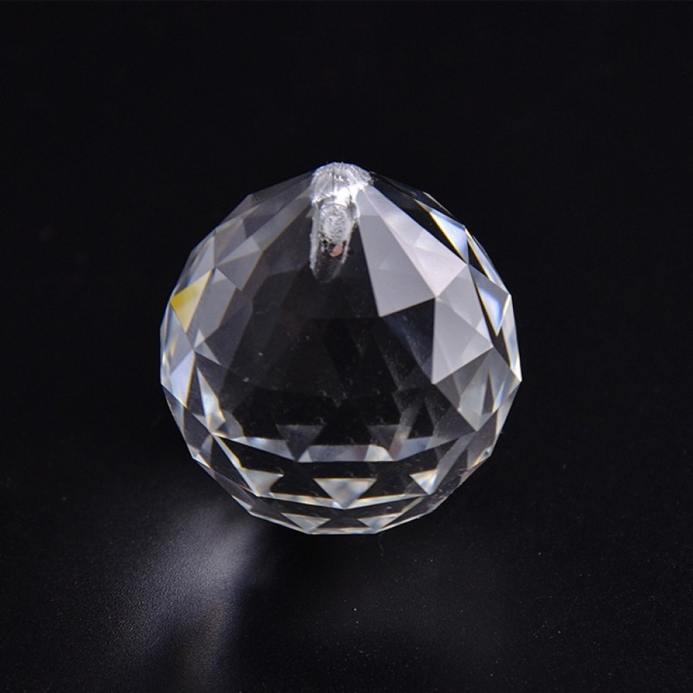 decorative cheap faceted glass ball prism crystal chandelier parts
